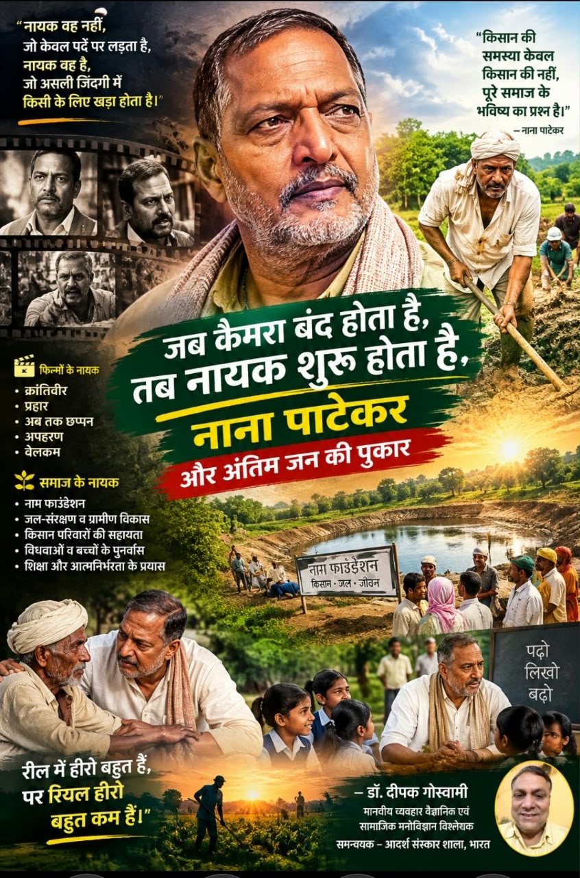 अलविदा, नाना! भारतीय सिनेमा के बेताज बादशाह और अनूठे अभिनेता नाना पाटेकर का 75 वर्ष की आयु में निधन